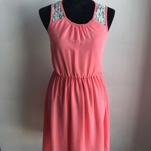 Coral Lace Dress